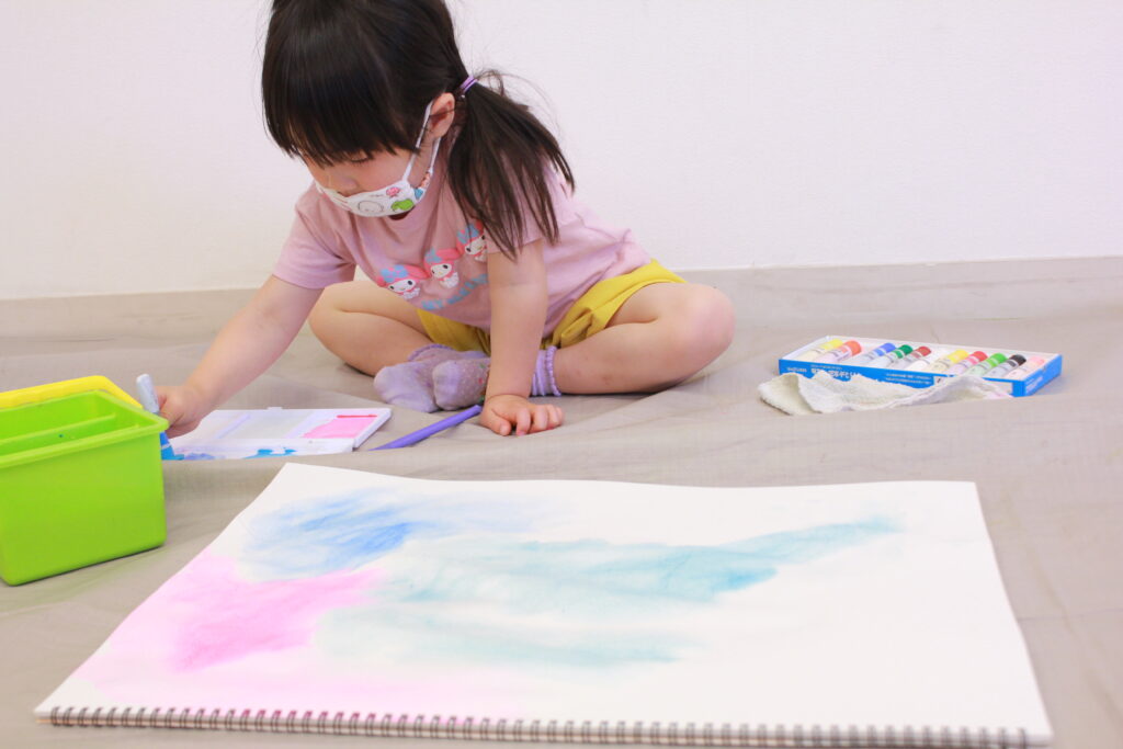 こども絵画造形教室　にじみ絵